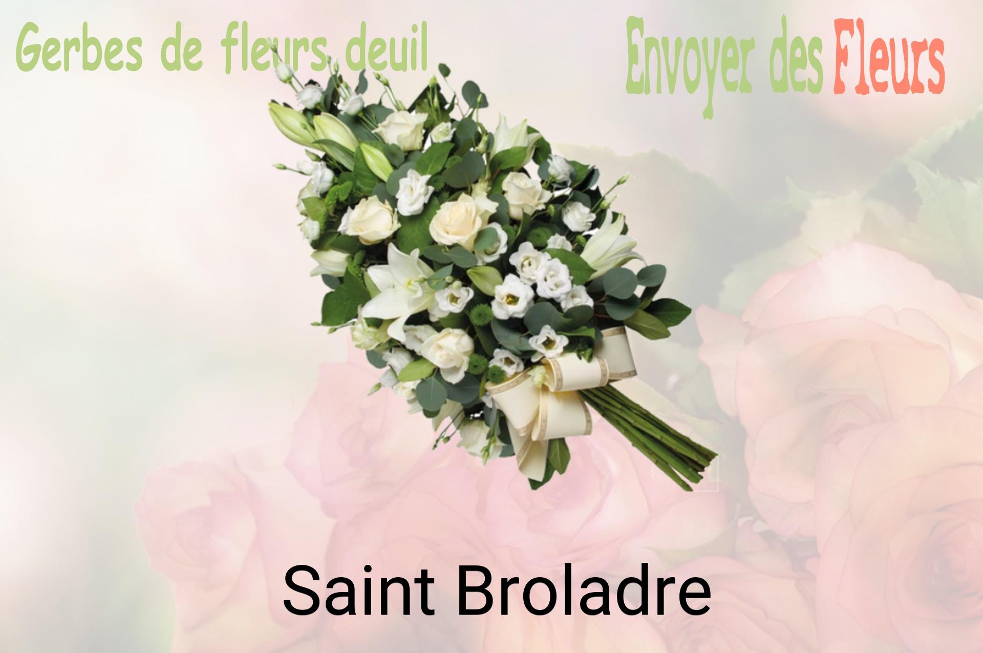 Gerbe de fleurs de deuil livrée à Saint-Broladre